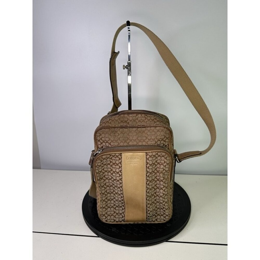 Vintage Coach 4274 Shoulder Bag Canvas/Leather Brown